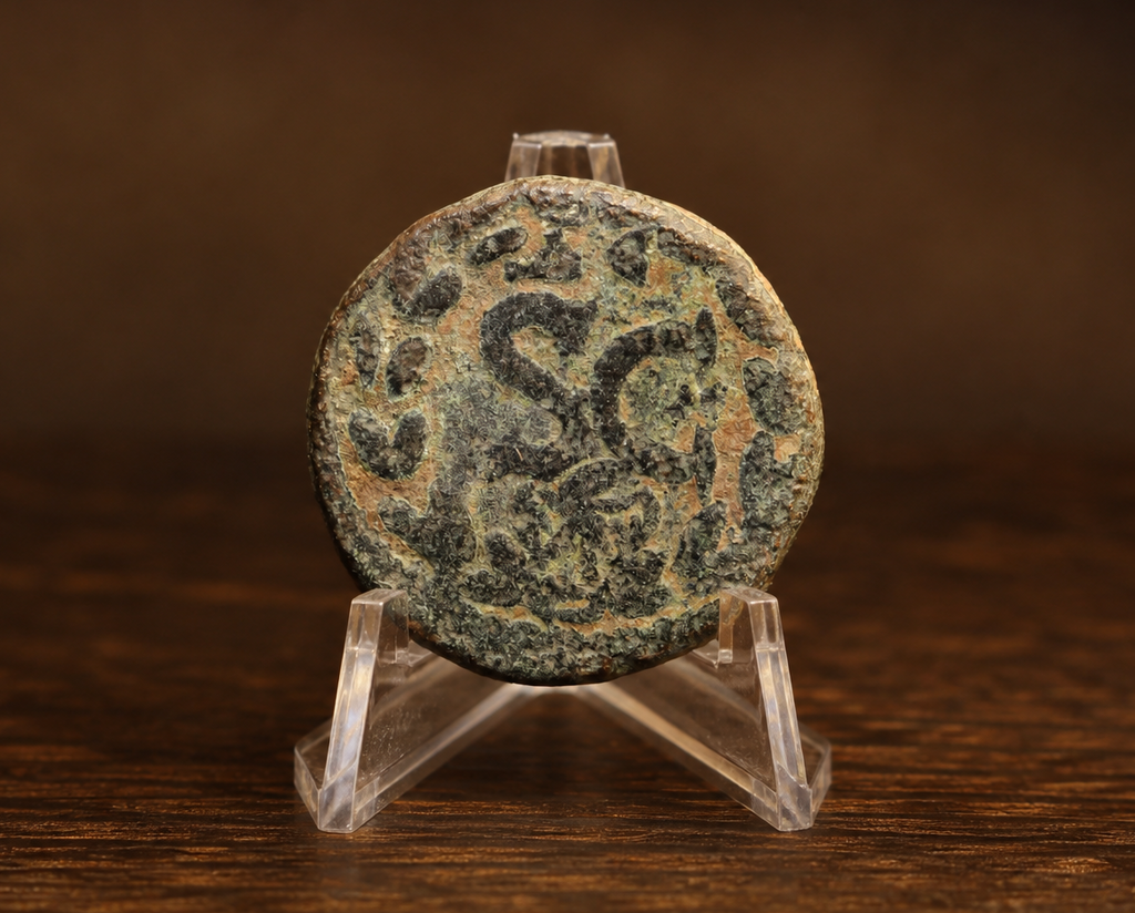 Moeda Romana Provincial de Macrino, cunhada em Antioquia, Síria (217–218 d.C.)