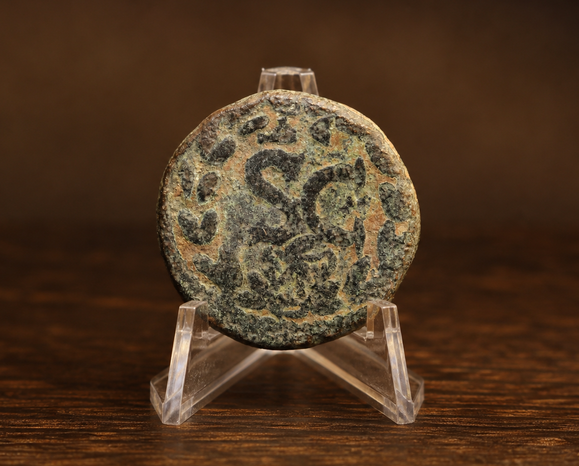 Moeda Romana Provincial de Macrino, cunhada em Antioquia, Síria (217–218 d.C.)