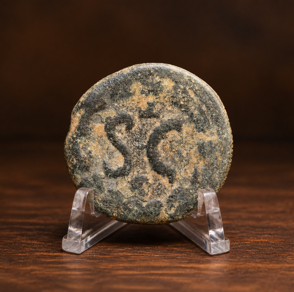 Moeda Romana Provincial Escassa de Diadumeniano como César, Antioquia (217–218 d.C.)