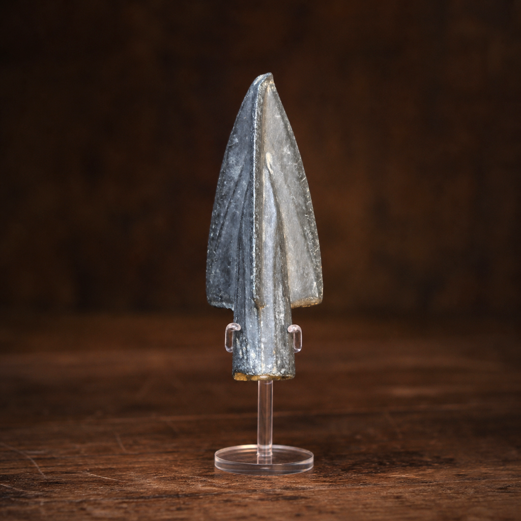 Artefato Antigo Ponta de Flecha Macedônica de Bronze (c. 350 a 300 a.C.)