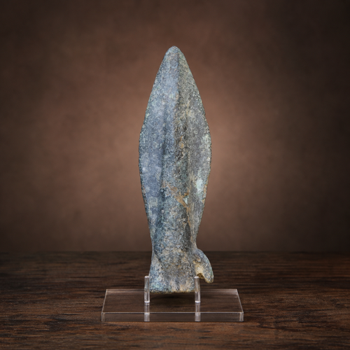 Artefato Antigo — Ponta de Flecha Macedônica Farpada de Bronze (c. 350 a 300 a.C.)