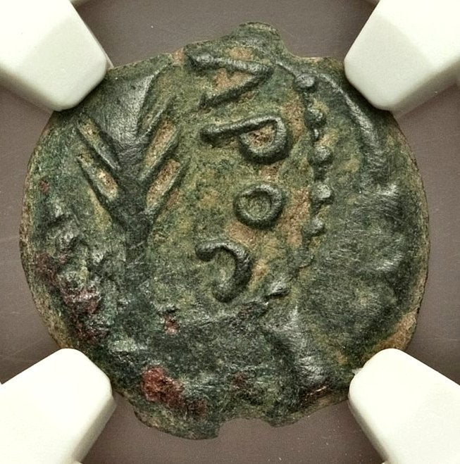 Moeda Bíblica Prutá de Porcius Festus sob Nero (59-63 dC) Certificada NGC – imagem 1