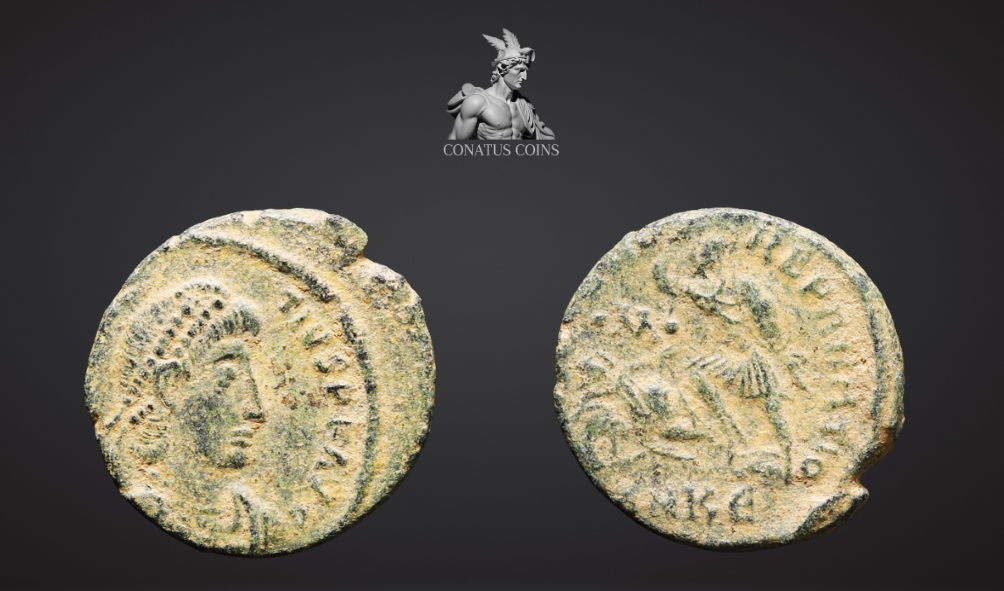 Moeda Romana de Constantius II (337-361 dC). – imagem 1