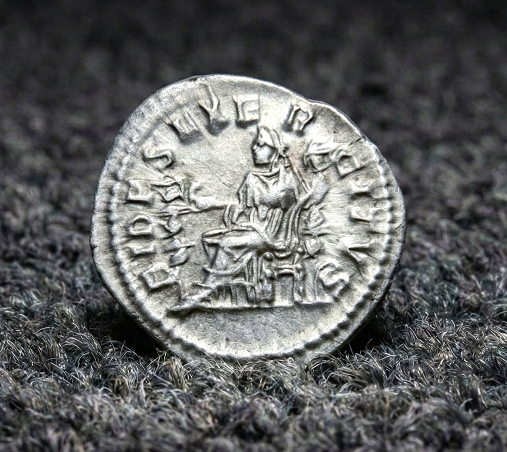 Moeda Romana Denarius de Elagabalus (218-222 d.C.) – imagem 2