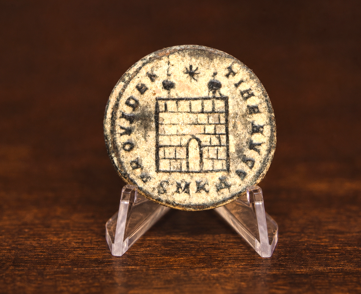 Moeda Romana Fólis de Constantino I, Cízico (324–325 d.C.) – imagem 2