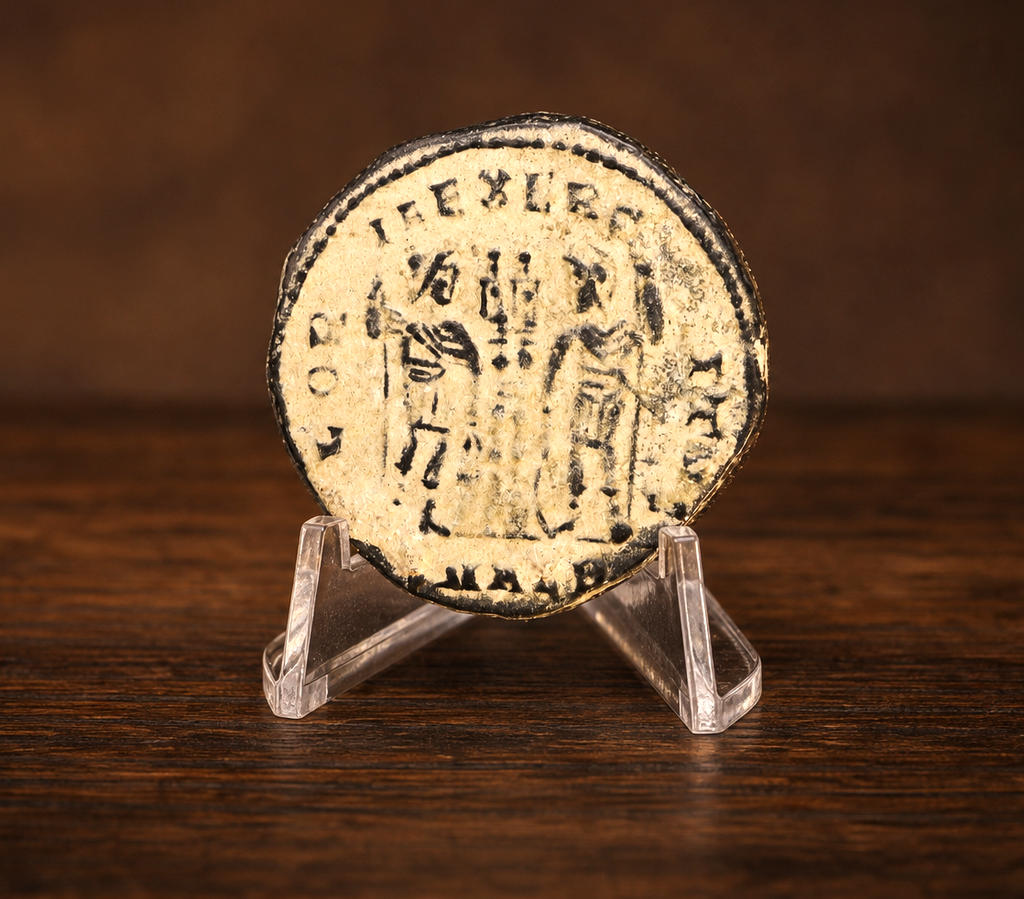 Moeda Romana Fólis Reduzido de Constantino II, Alexandria (330 a 335 d.C.) – imagem 2