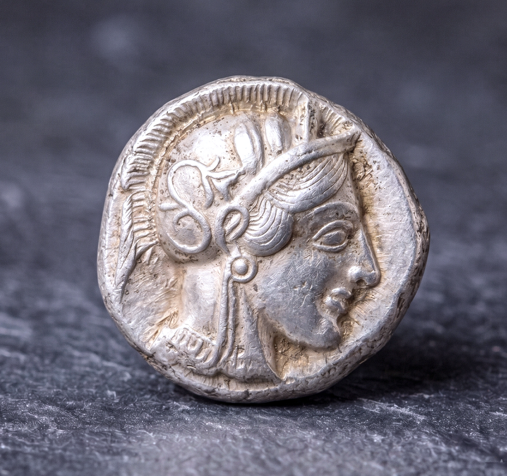 Moeda Grega Tetradracma de Atenas, Ática ca. 454-404 aC – imagem 1