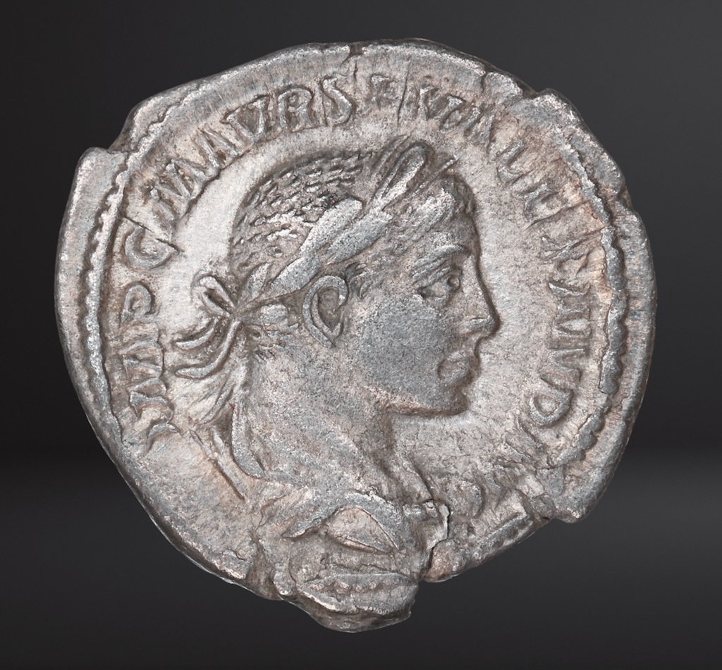 Moeda Romana Denarius de Alexandre Severo (222-235 dC) – imagem 3