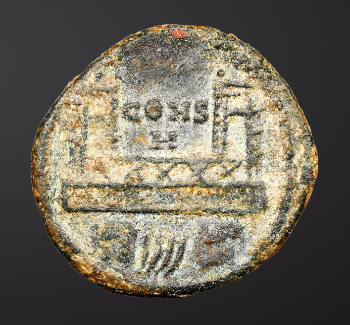 Moeda Romana Rara de Constantino O Grande - comemorativa da Ponte Mílvia (c. 330 dC) Certificada NGC – imagem 2