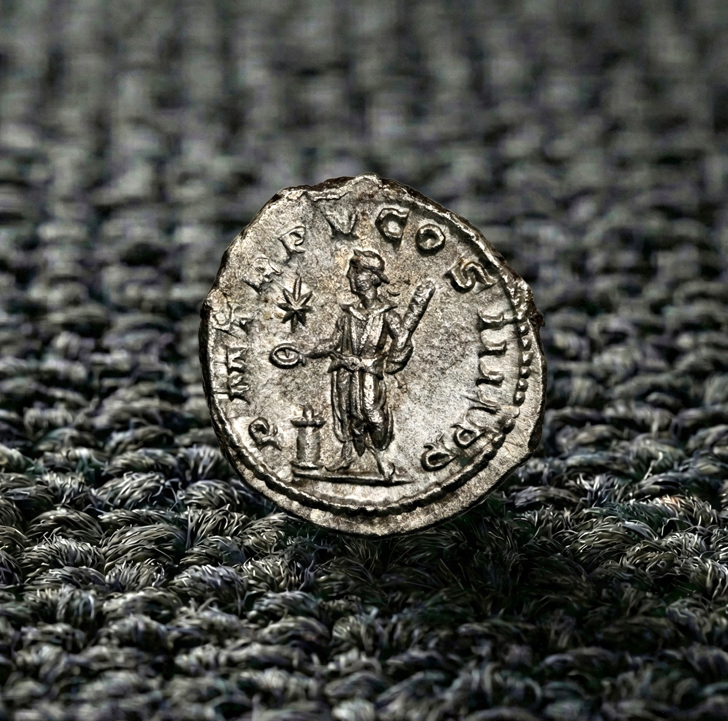 Moeda Romana Denarius de Elagabalus (218–222 dC) – imagem 2