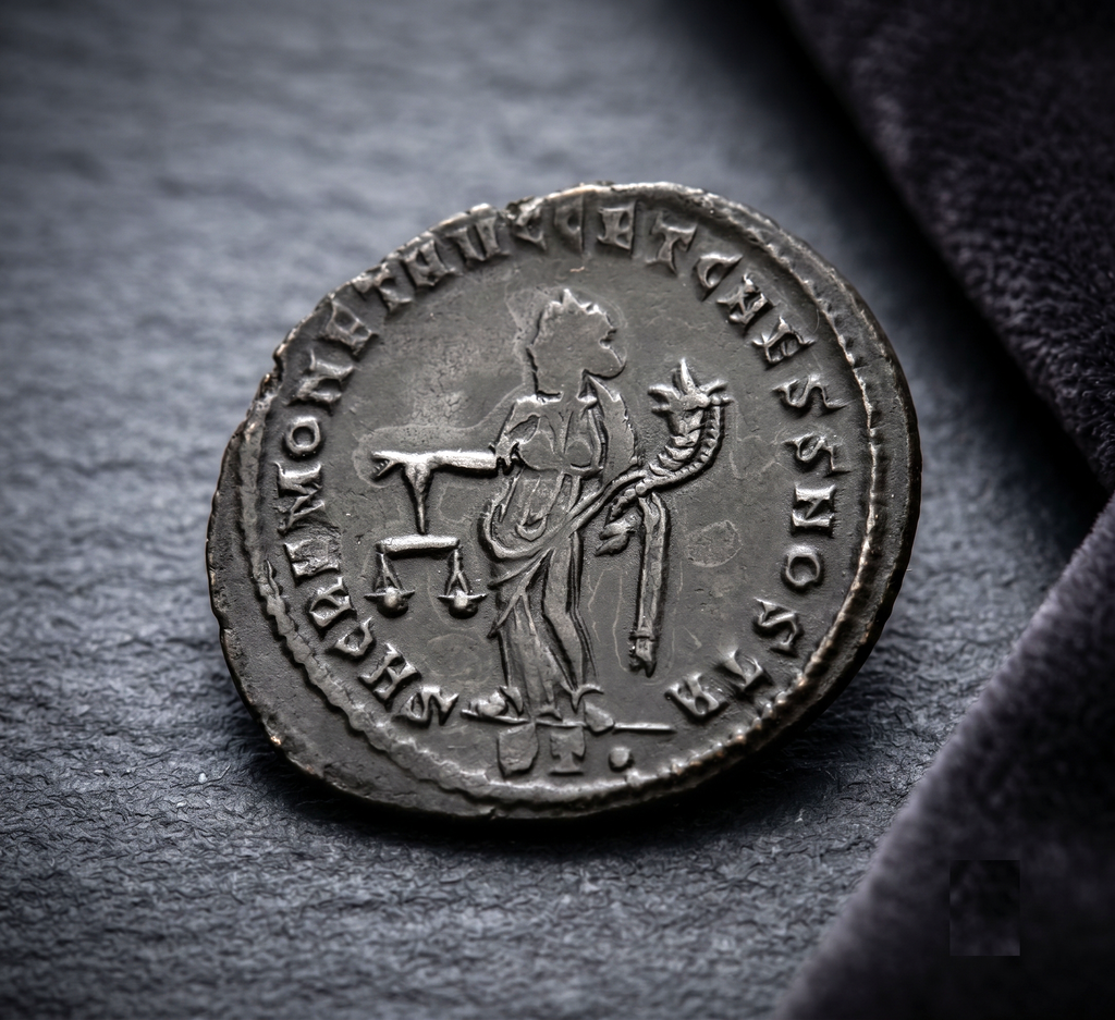 Moeda Romana Follis de Maximianus Herculius (286-305 dC) – imagem 2