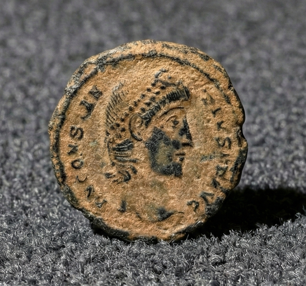 Moeda Romana Nummus de Constantius II (AD 337–361) – imagem 1