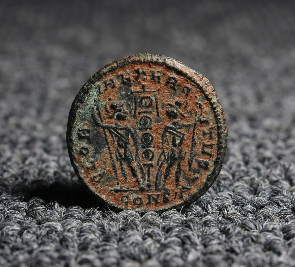Moeda Romana RARA de Constantius II (Caesar, 324–337 dC) – imagem 1