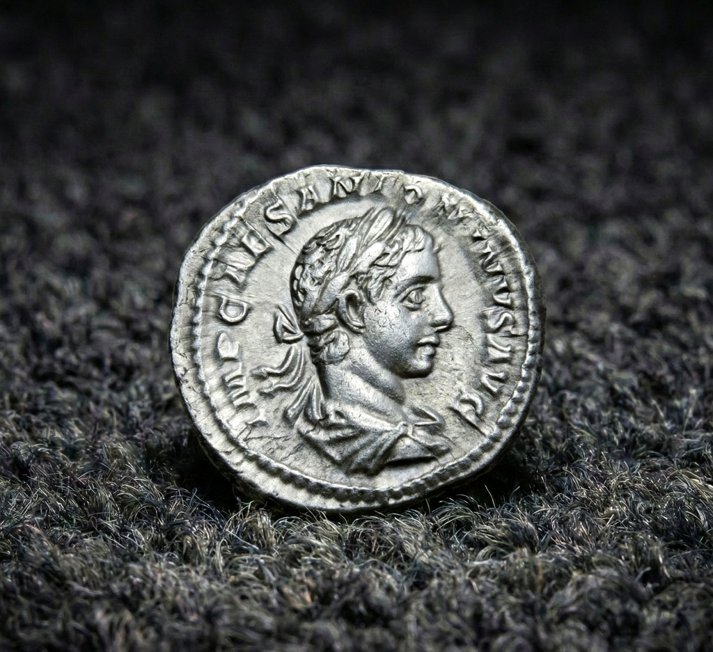 Moeda Romana Denarius de Elagabalus (218-222 d.C.) – imagem 1