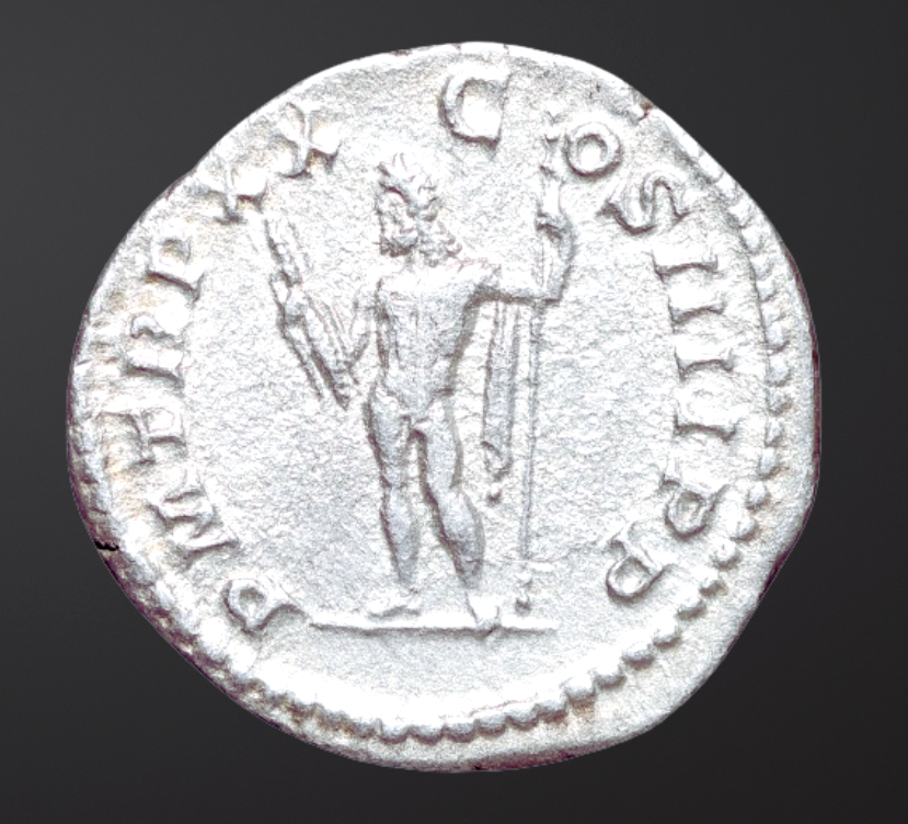 Moeda Romana Denarius de Caracalla (198-217 dC) – imagem 2