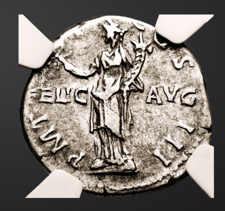 Moeda Romana Escassa Denarius de Hadrian (119 dC) – imagem 5