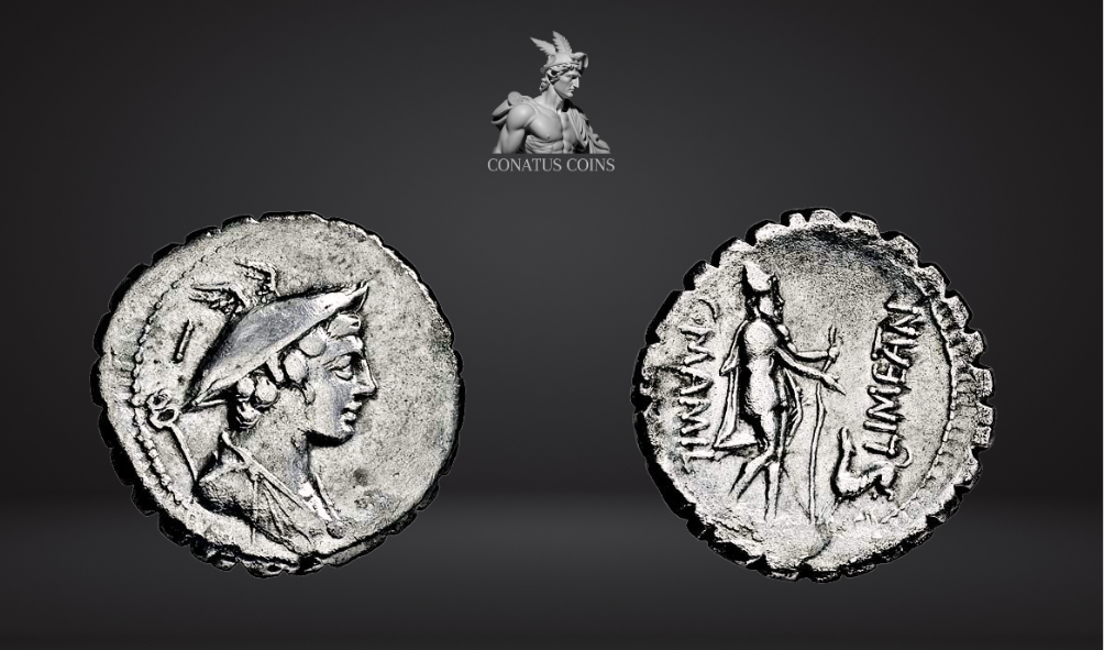 Denário republicano de C. Mamilius Limetanus (82 aC) – imagem 1