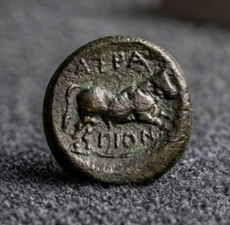 Moeda Grega de Atrax (c. 375–350 a.C.) – imagem 2