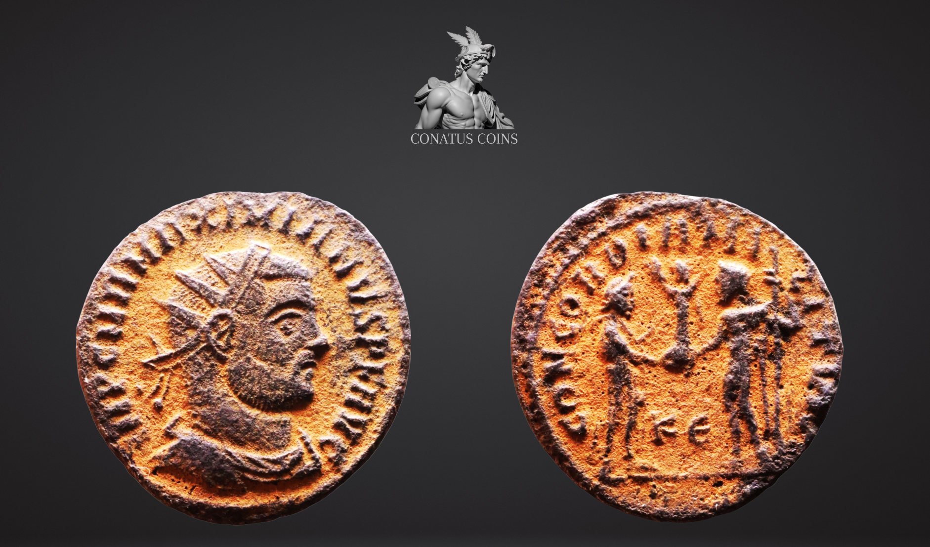 Moeda Romana Antoniniano de Maximianus (286–305 dC) – imagem 1