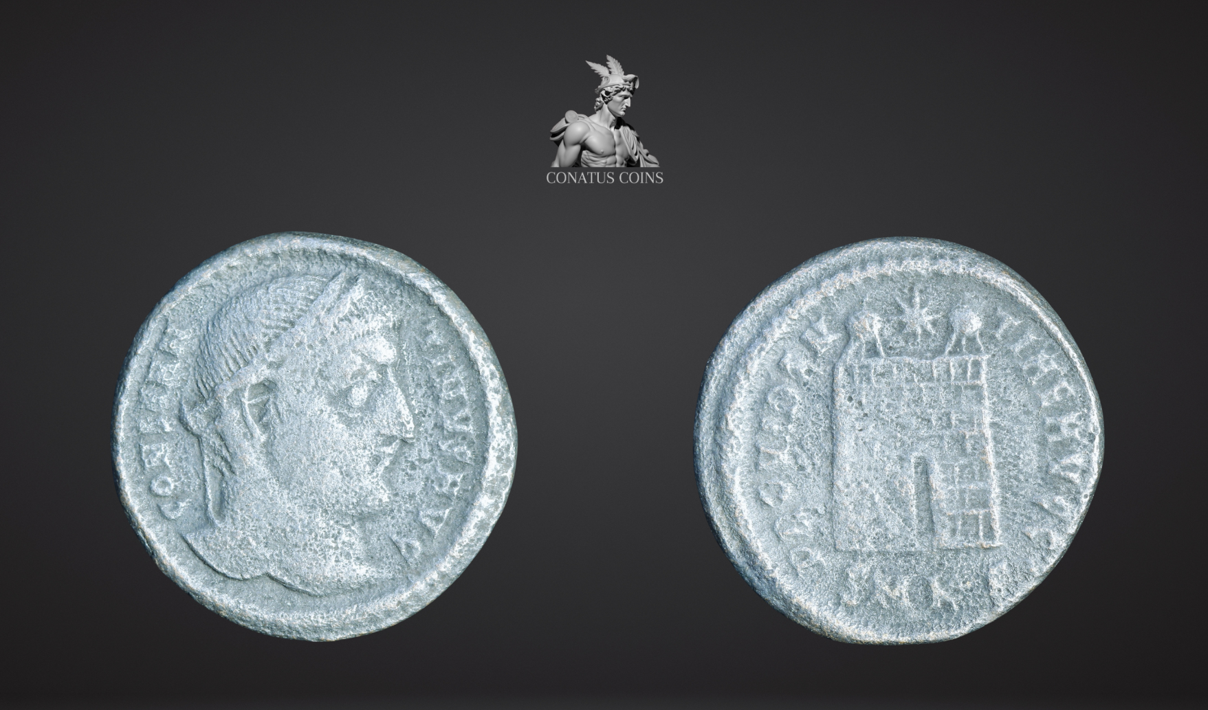 Moeda Romana Follis de Constantino o Grande (307-337 dC) – imagem 3