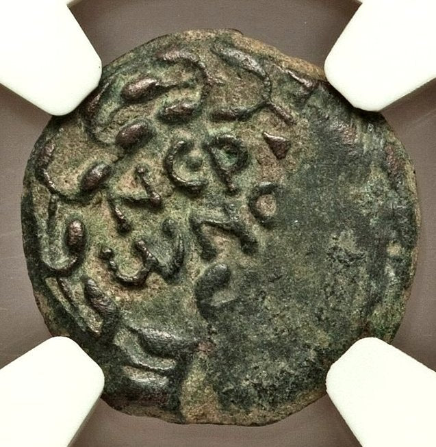Moeda Bíblica Prutá de Porcius Festus sob Nero (59-63 dC) Certificada NGC – imagem 2