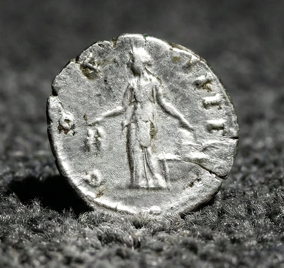 Moeda Romana Denarius de Antoninus Pius (138-161 dC) – imagem 2