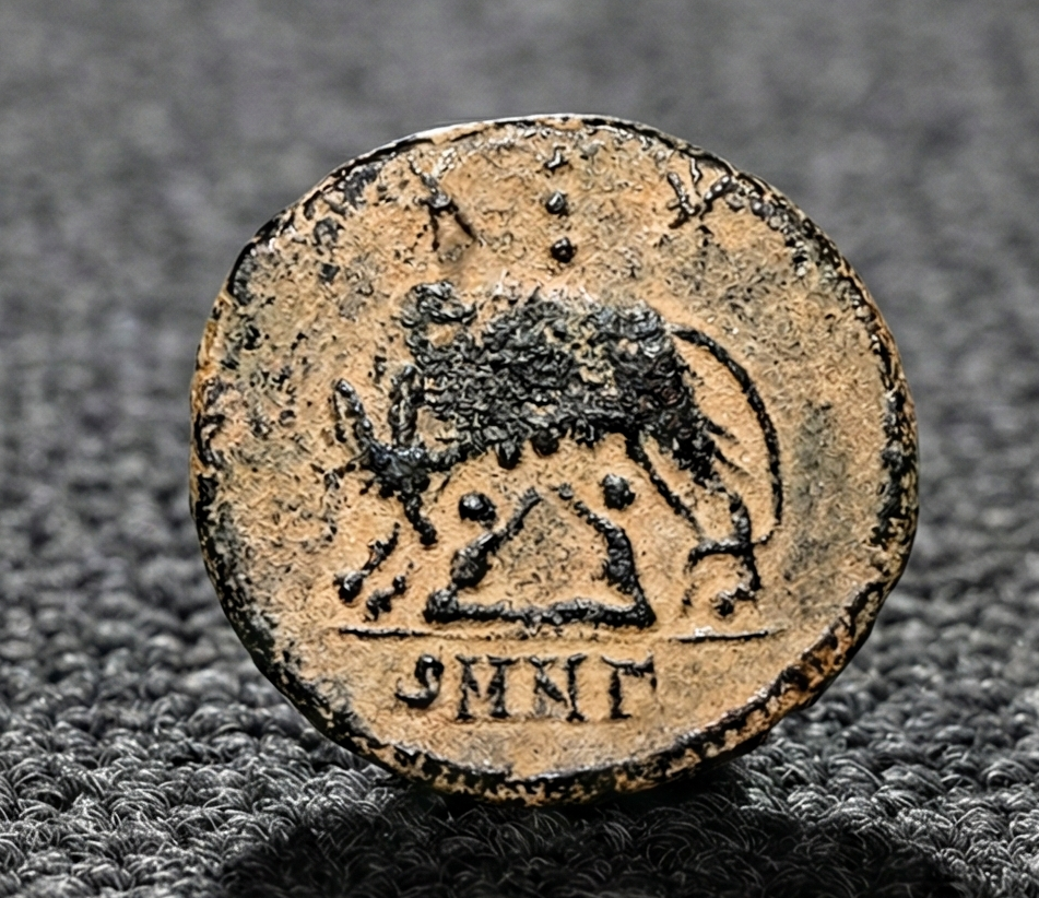 Moeda Romana comemorativa URBS Roma (330–354 dC) – imagem 1