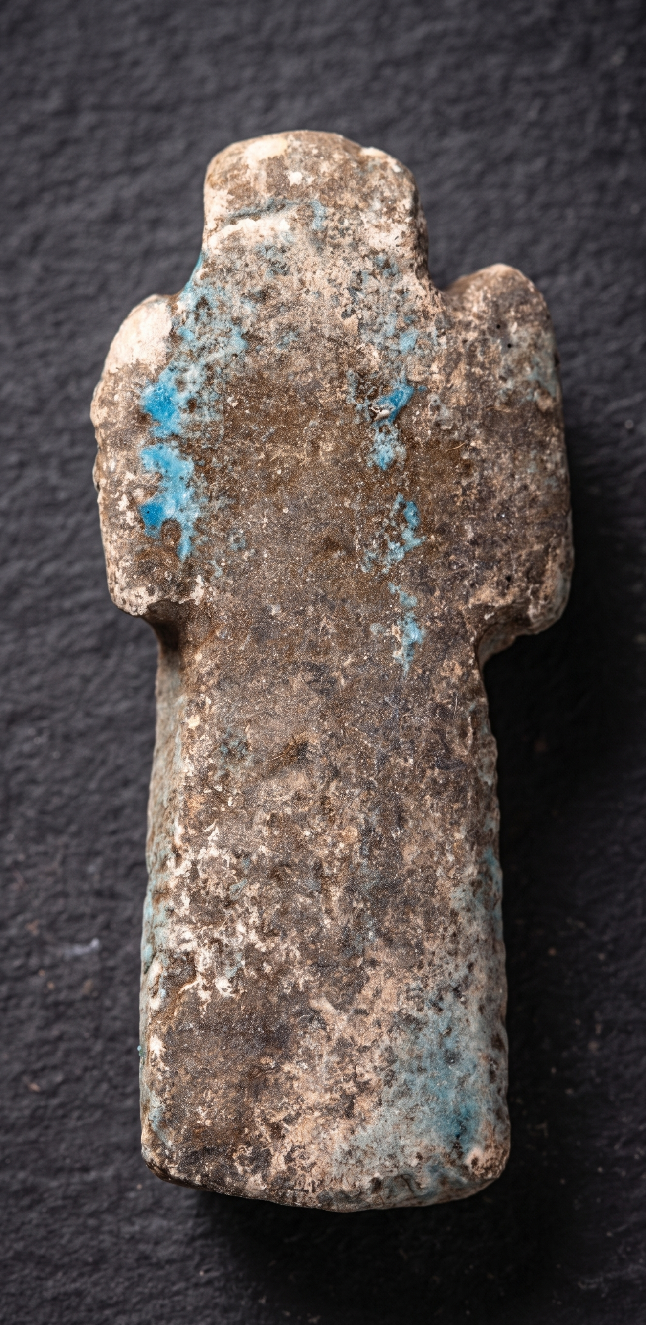 Artefato egípcio em faiança representando Pilar Djed do período ptolemaico (332–30 a.C.). – imagem 2