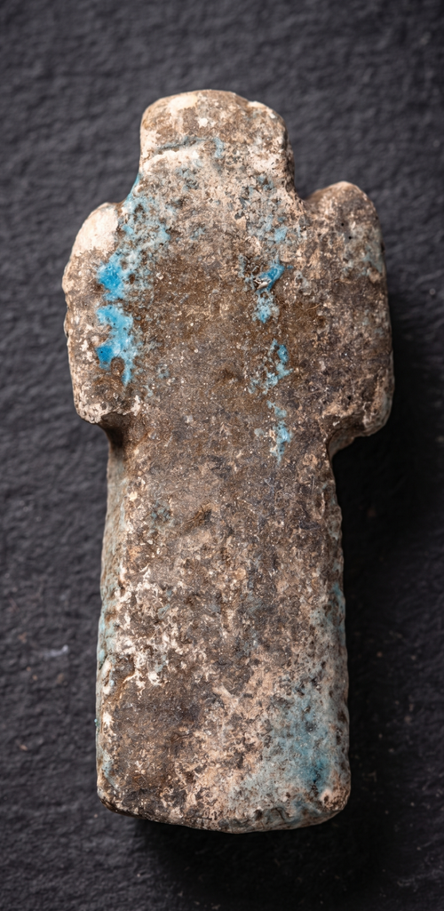 Artefato egípcio em faiança representando Pilar Djed do período ptolemaico (332–30 a.C.). – imagem 2