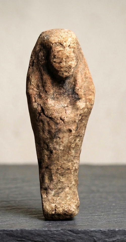 Artefato Egípcio Ushabti de faiança Período ptolemaico (522 - 30 aC). – imagem 1