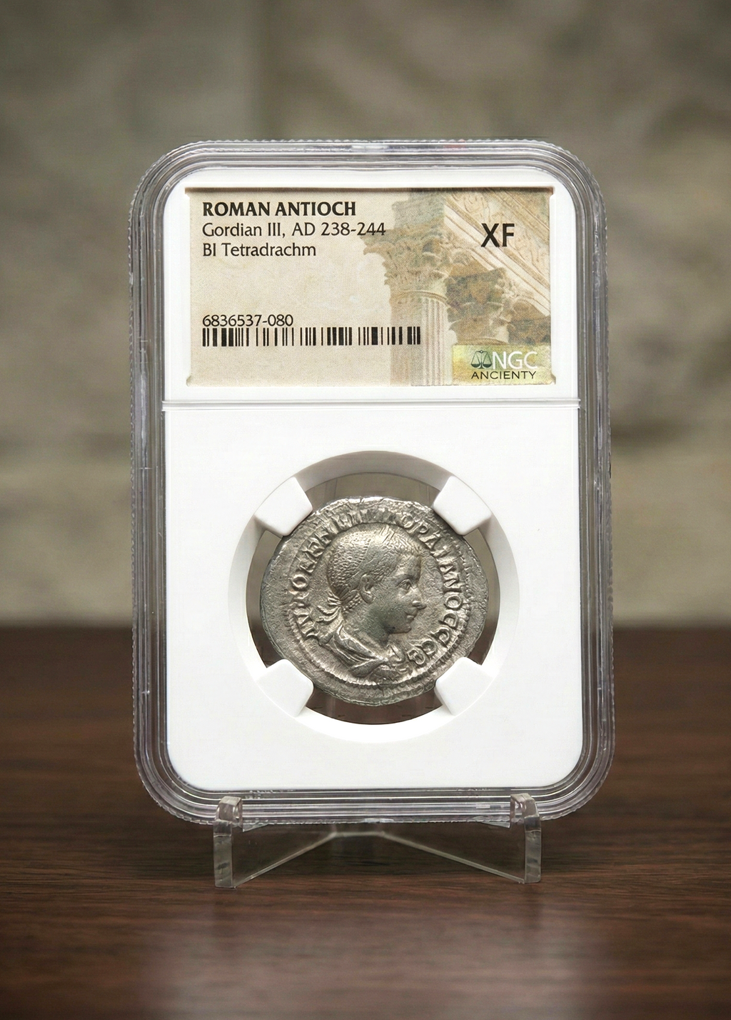 Moeda Romana Provincial Tetradracma de Gordian III (238-240 dC) – imagem 3