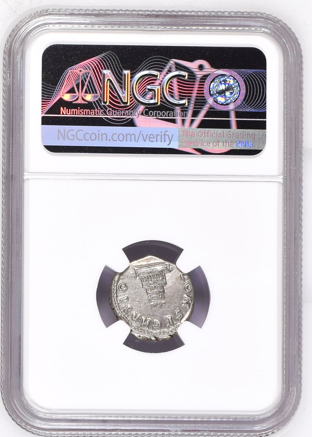 Moeda Romana Escassa Denarius de Antoninus Pius (161 dC) – imagem 3