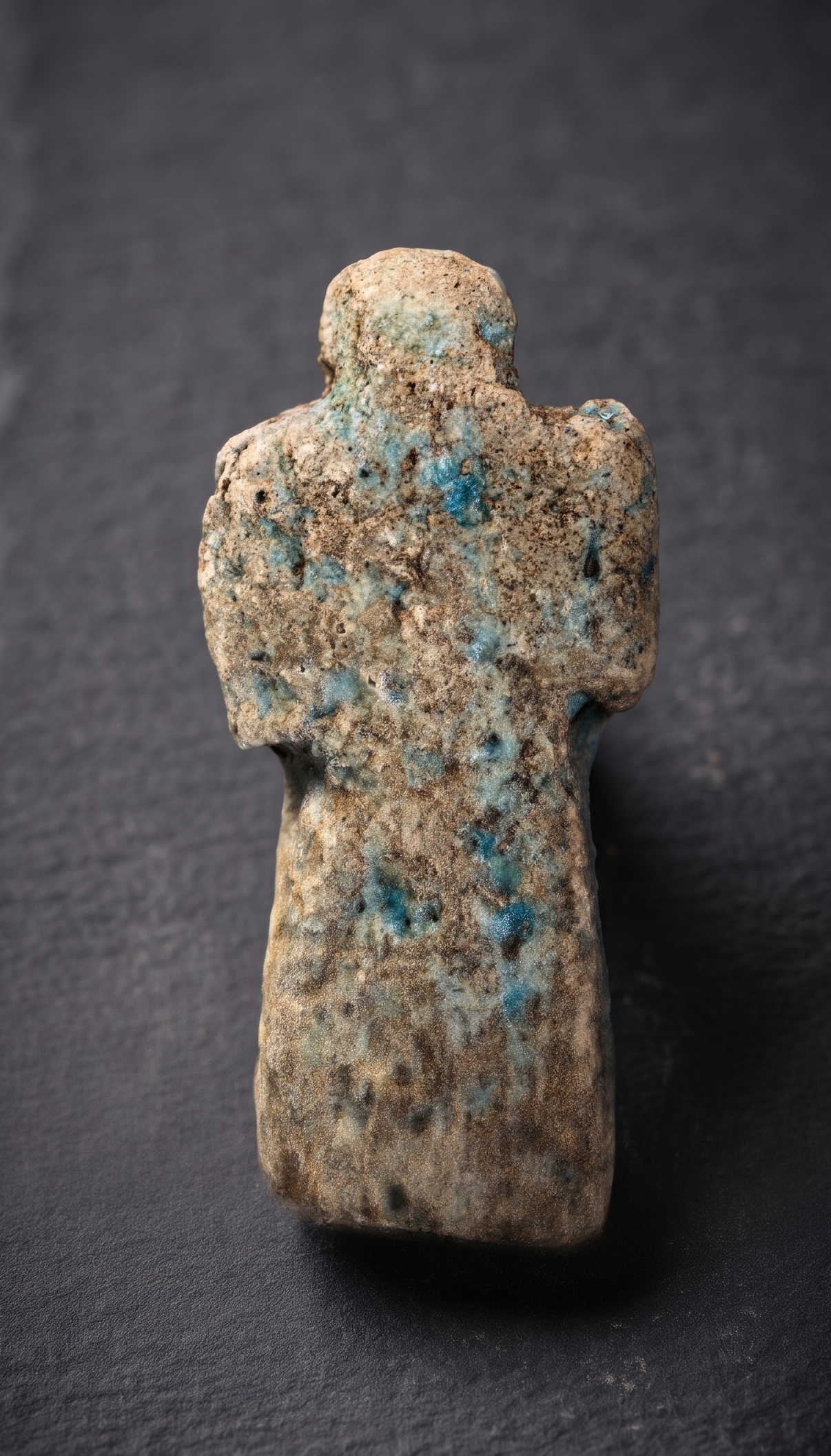 Artefato egípcio em faiança representando Pilar Djed do período ptolemaico (332–30 a.C.). – imagem 2