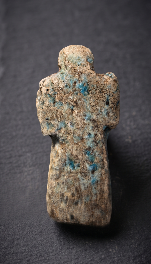 Artefato egípcio em faiança representando Pilar Djed do período ptolemaico (332–30 a.C.). – imagem 2
