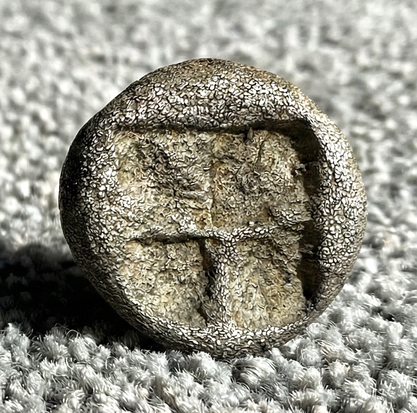 Moeda Grega Raro tetartemorion de Teos, Ionia (c. 470–450 aC) – imagem 4