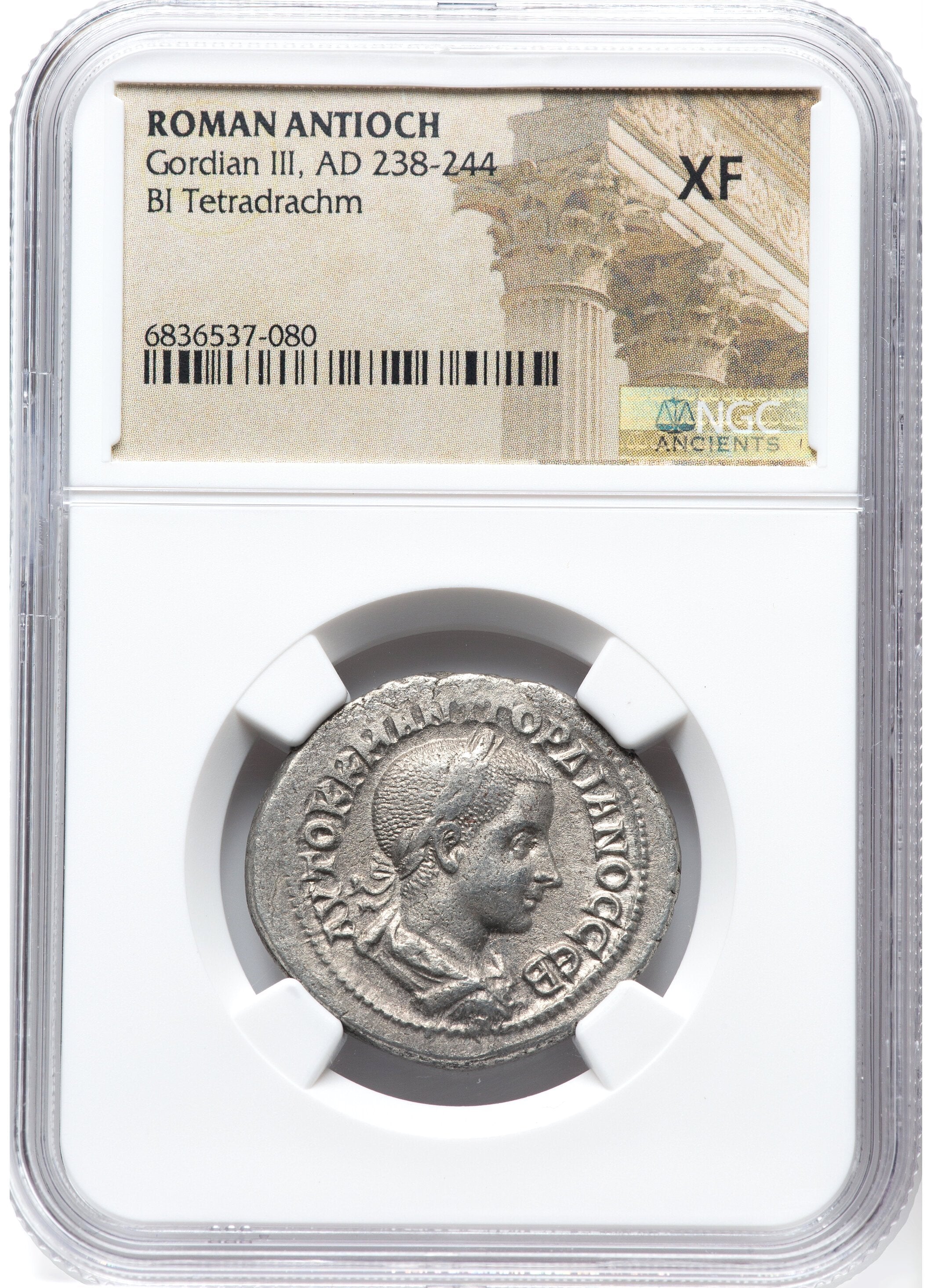 Moeda Romana Provincial Tetradracma de Gordian III (238-240 dC) – imagem 1