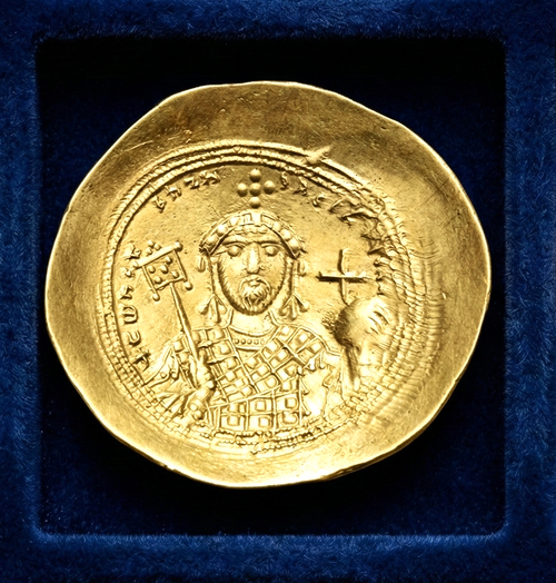 Moeda Bizantina de Constantine IX Monomachus (1042–1055) – imagem 1