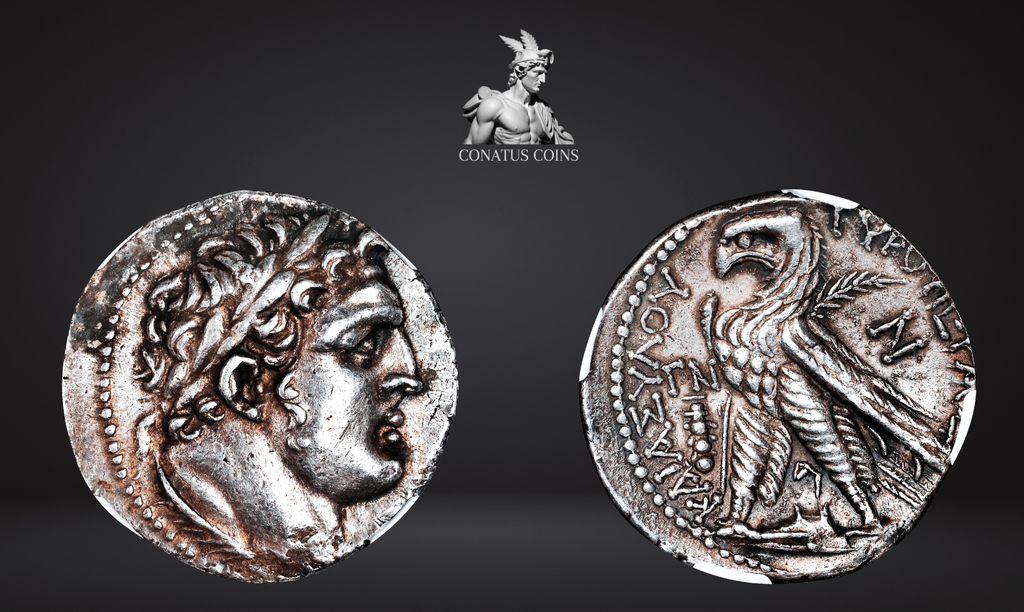 Moeda Fenícia Shekel de Tiro (126/5 a 67/68 dC) Certificada NGC XF – imagem 3