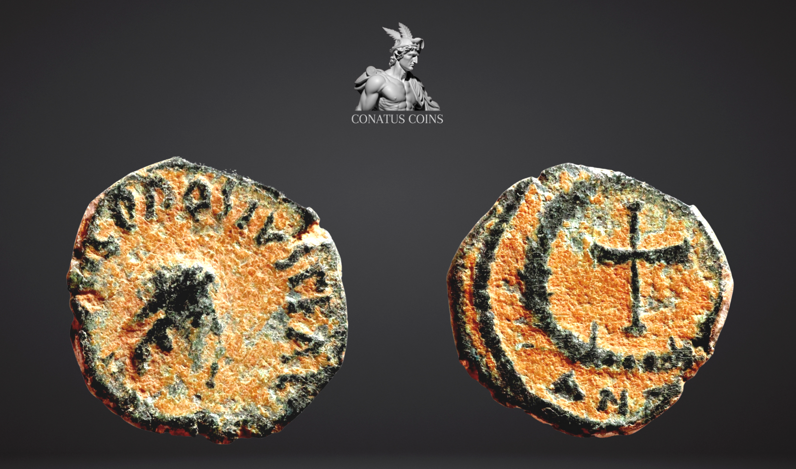 Moeda Romana Escassa nummus de Theodosius II (402-450 dC) – imagem 1