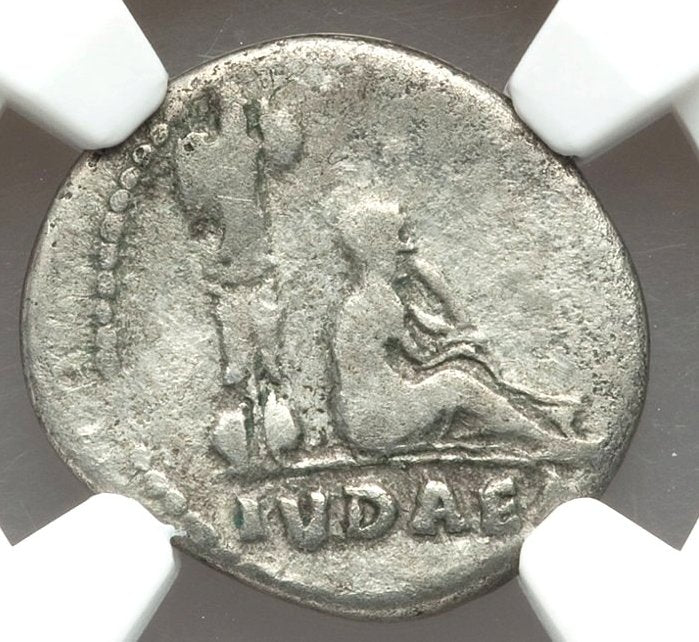 Raro denário Judaea Capta de Vespasiano (69-79) CERTIFICADO NGC! – imagem 1