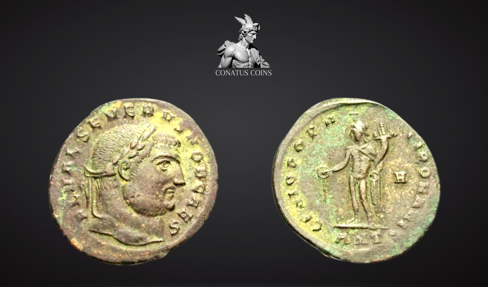 Moeda Romana de Severus II como César (305-306 dC) – imagem 1