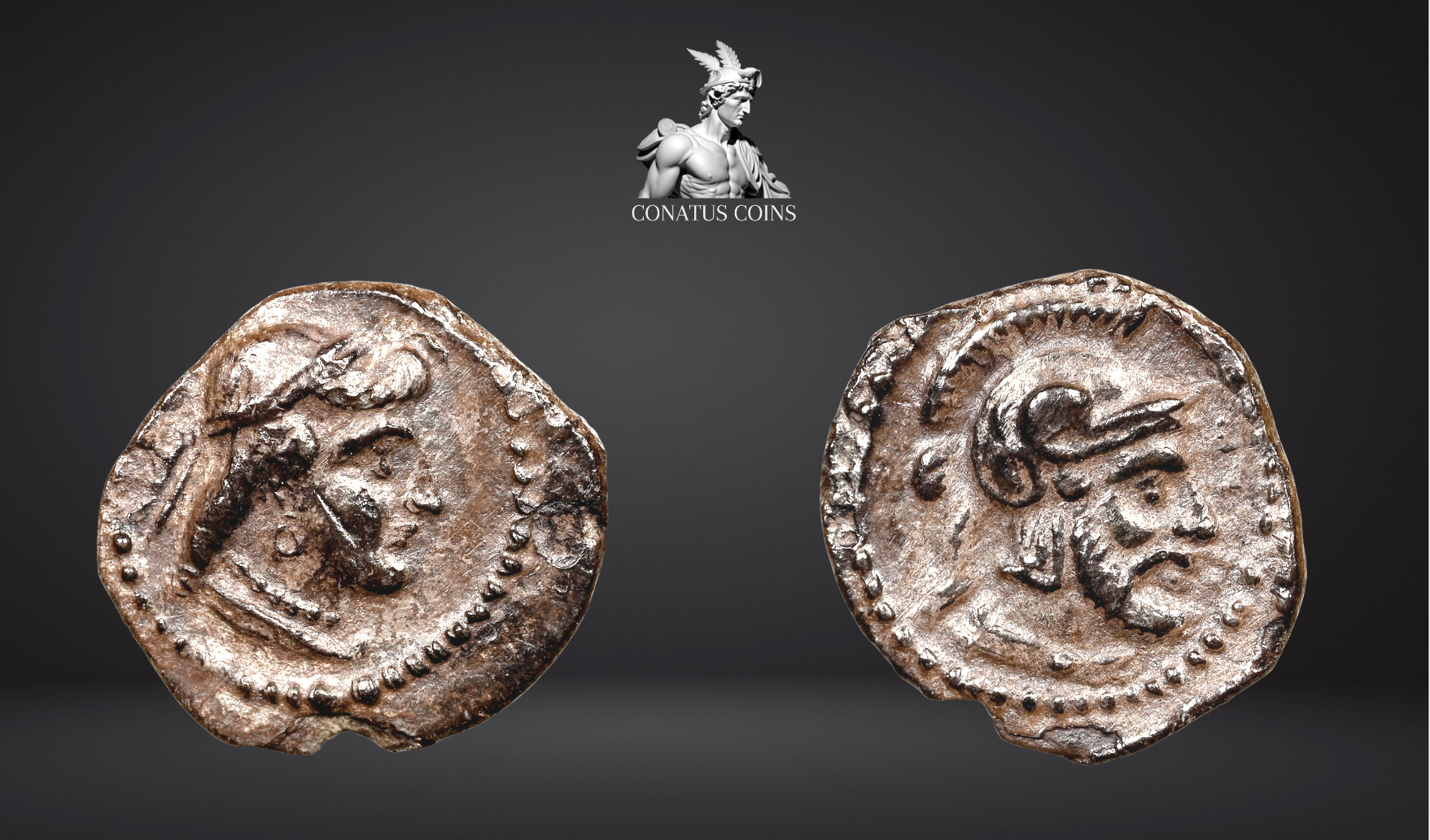 Moeda Obol de Prata da Cilícia - Tarsus (Tarkumuwa - Datames como Sátrapa) (c. 385/4-362/1 a.C.) – imagem 1