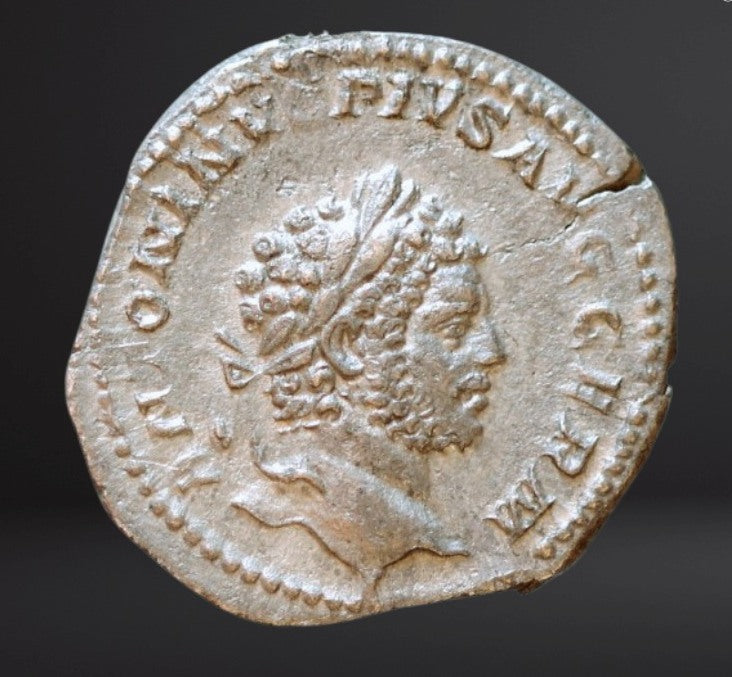 Moeda Romana Denarius de Caracalla (198-217 dC). – imagem 2