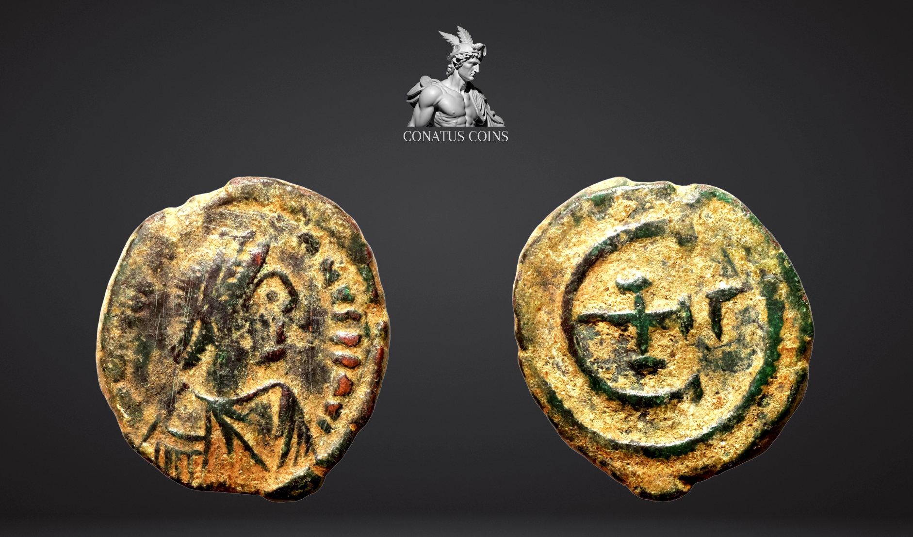 Moeda Bizantina Pentanummium de Justiniano I (527-565 dC) – imagem 1