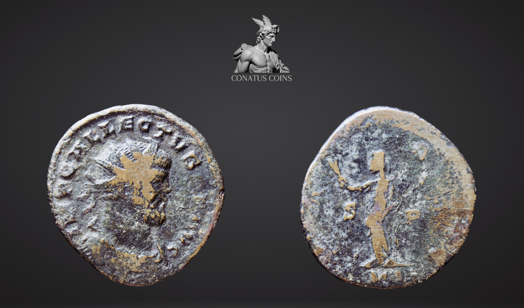 Moeda Romana Rara Antoninian de Allectus (293–296 dC) – imagem 1