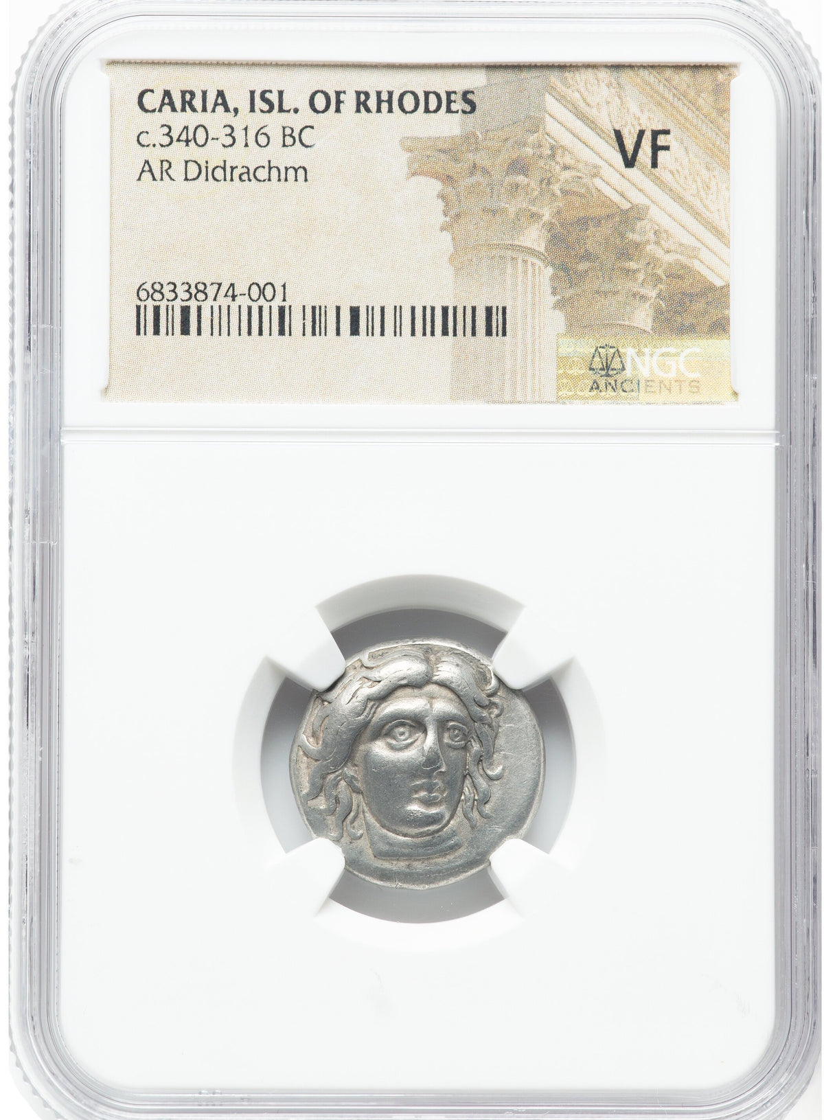 Moeda Grega Didracma de Rodes (340-316 a.C.) – imagem 5