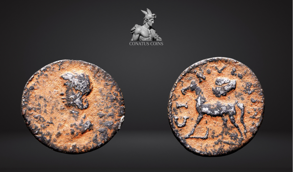 Moeda Grega Raríssima AE24 de Plautilla (esposa de Caracalla) – imagem 1