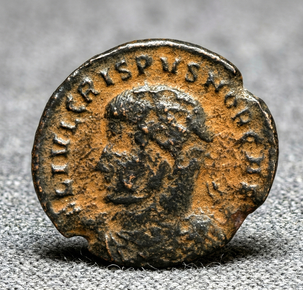 Moeda Romana Escassa nummus de Crispus (Caesar, 317-326 dC) – imagem 2