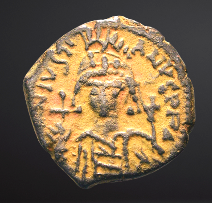 Moeda Bizantina Decanummium de Justiniano I (1/08/527-14/11/565) – imagem 1