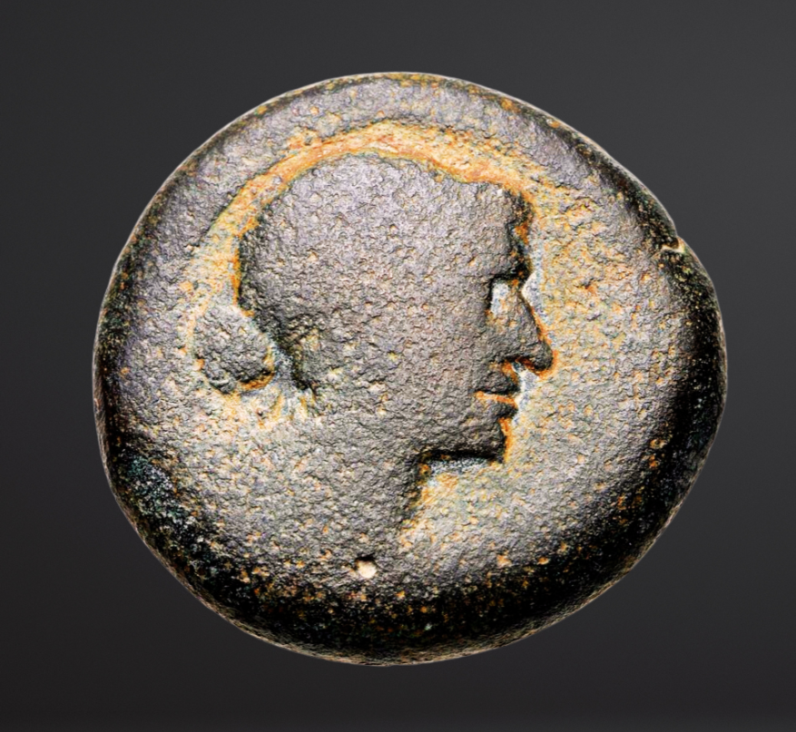 Moeda Ptolemaica Rara Diobol de Cleópatra VII (51-30 aC) – imagem 1